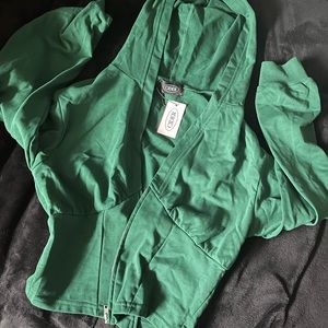 Cropped Cider corset zip up